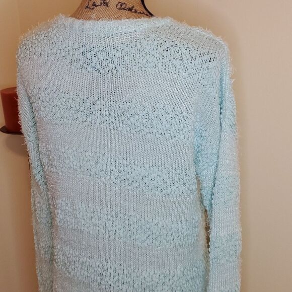 New Directions aqua sweater size Large - Picture 4 of 9